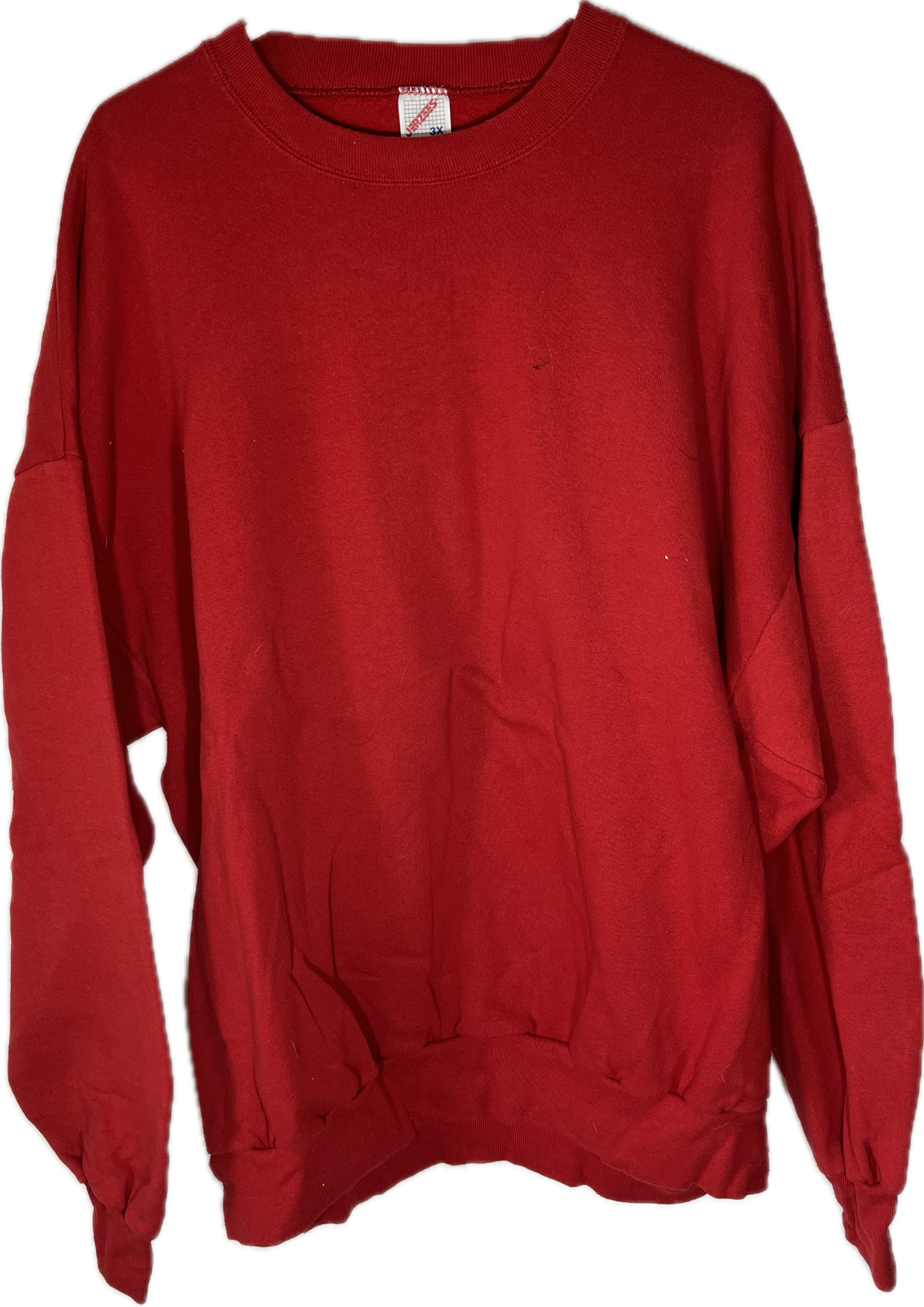 New VTG 90s Men Blank Jerzees 50/50 Red Sweater Sweatshirt (MED
