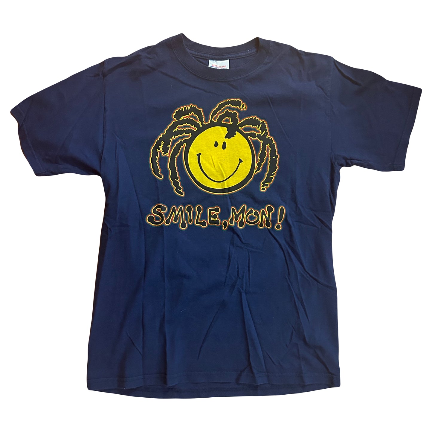 Hanes Heavyweight Jamaican Smile, Mon! Tshirt - Small - 18” x 27”