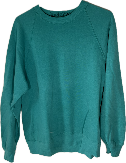 90’s Jerzees Blank Turquoise Crewneck Sweatshirt - Medium - 21” x 25.5”