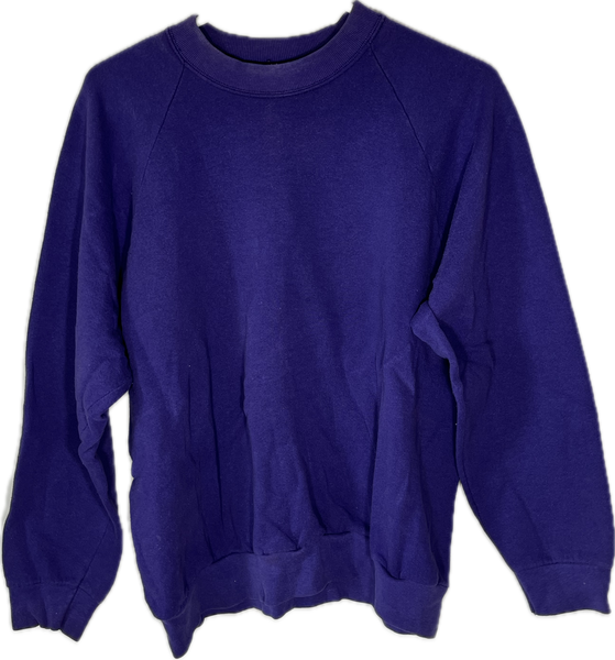 80/90's FOTL Blank Boxy Ladies Purple Crewneck Sweatshirt - Large - –  Phart Clothes
