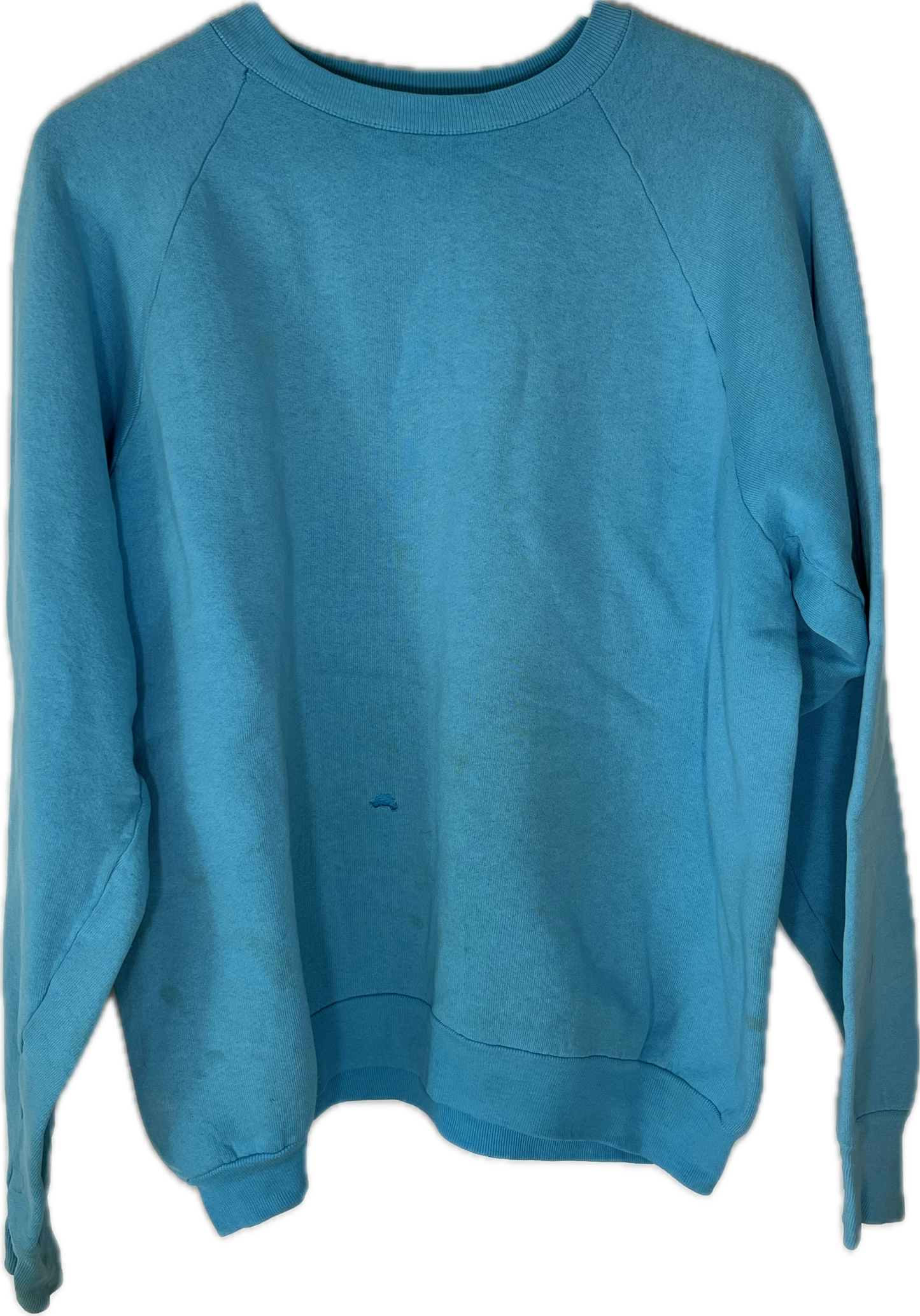 80/90’s FOTL Blank Teal Boxy Crewneck Sweatshirt - XLarge - 24” x 23.5”