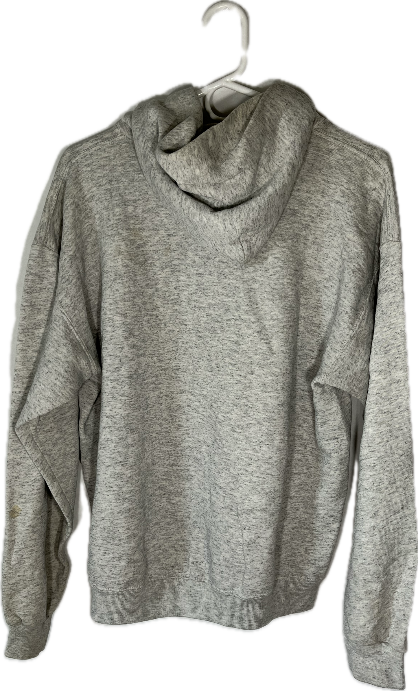 80’s Santee Sweats Blank Boxy Grey Hoodie Sweatshirt - Medium - 21.5” x 23.5”