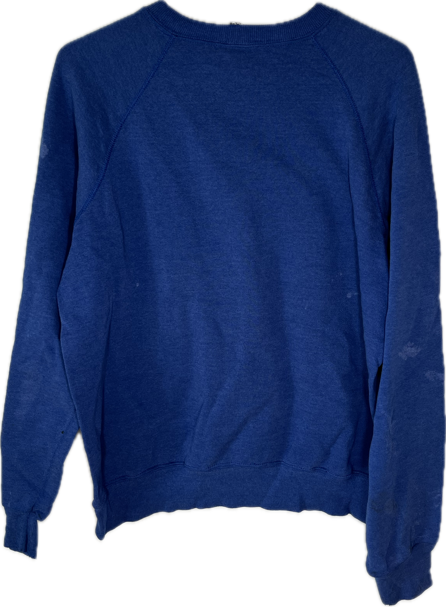 80’s Lee Midweight Blank Cotton Blend Blue Crewneck Sweatshirt - Medium - 21” x 24”