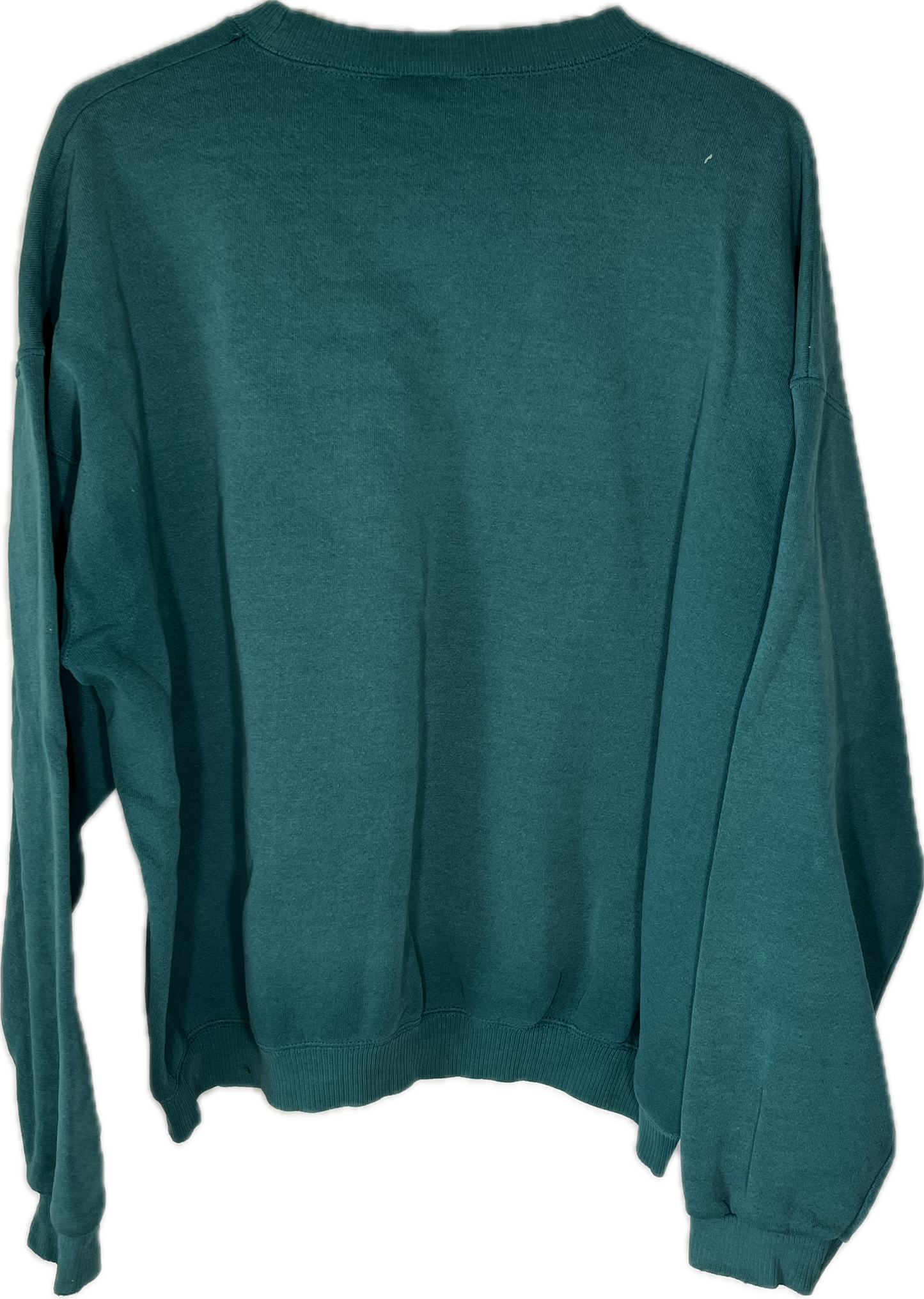 90’s Heavyweight Lee Blank Turquoise Boxy Crewneck Sweatshirt - XLarge - 25” x 23.5”