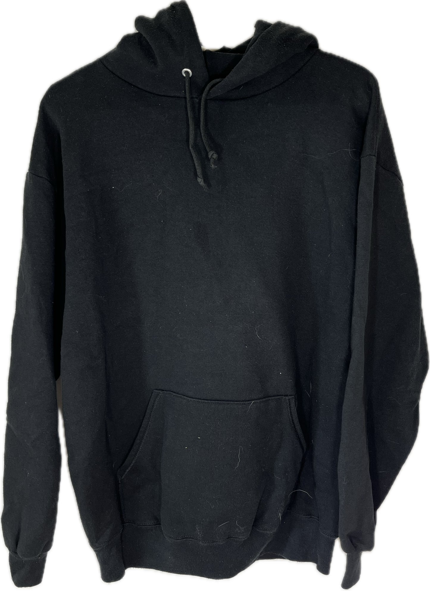 90’s Jerzees Blank Black Hoodie Sweatshirt - Large - 23” x 26.5”