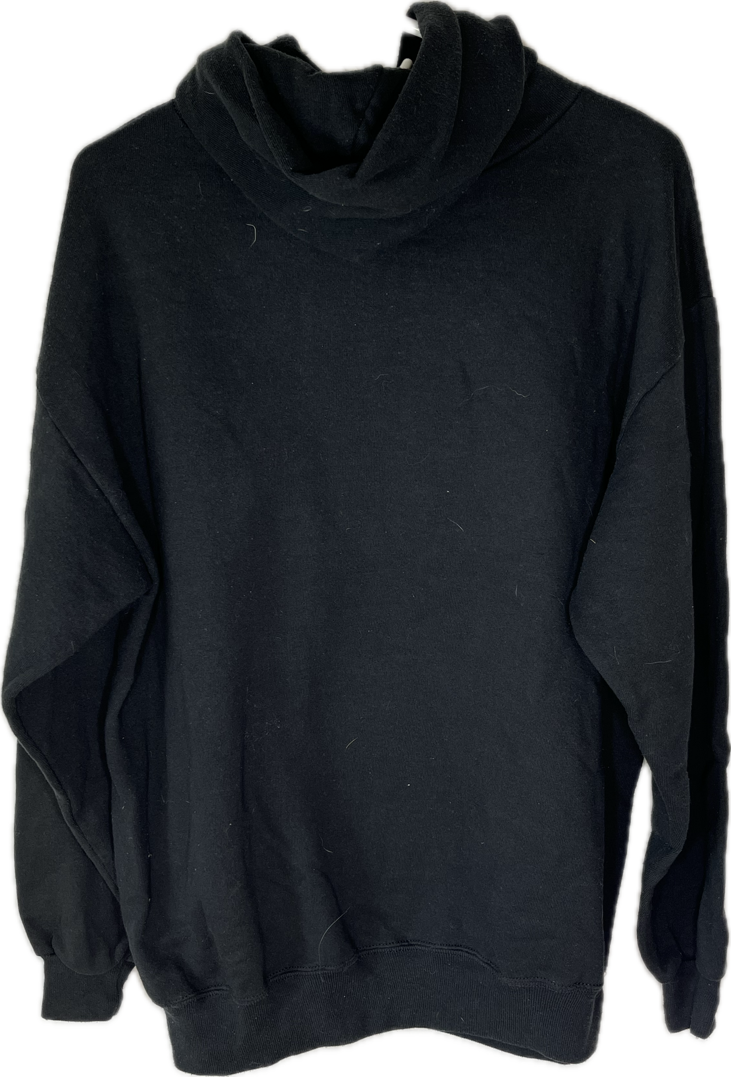 90’s Jerzees Blank Black Hoodie Sweatshirt - Large - 23” x 26.5”