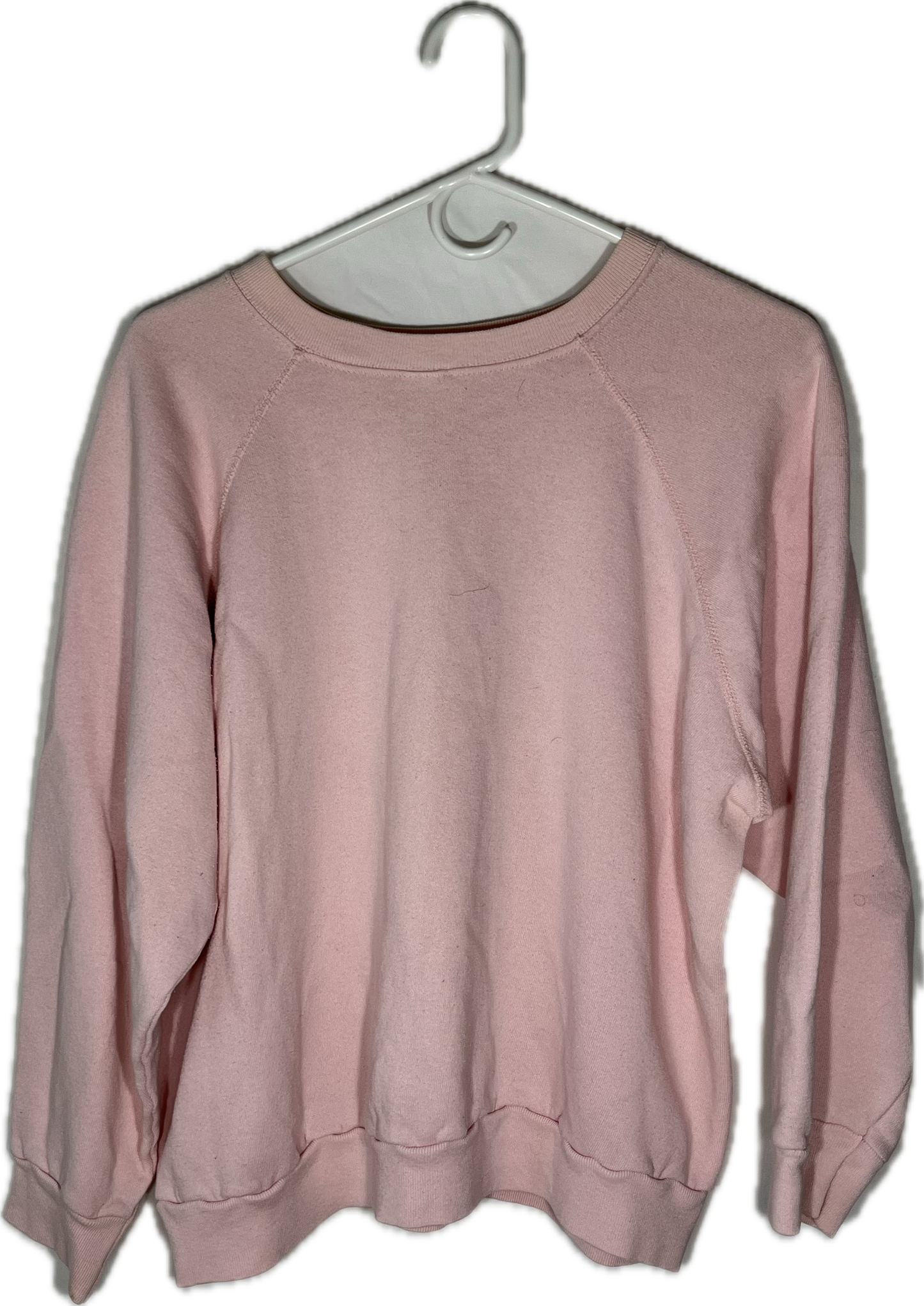 80's Tultex Blank Pink Boxy Crewneck Sweatshirt - XLargre - 24” x 21.5”