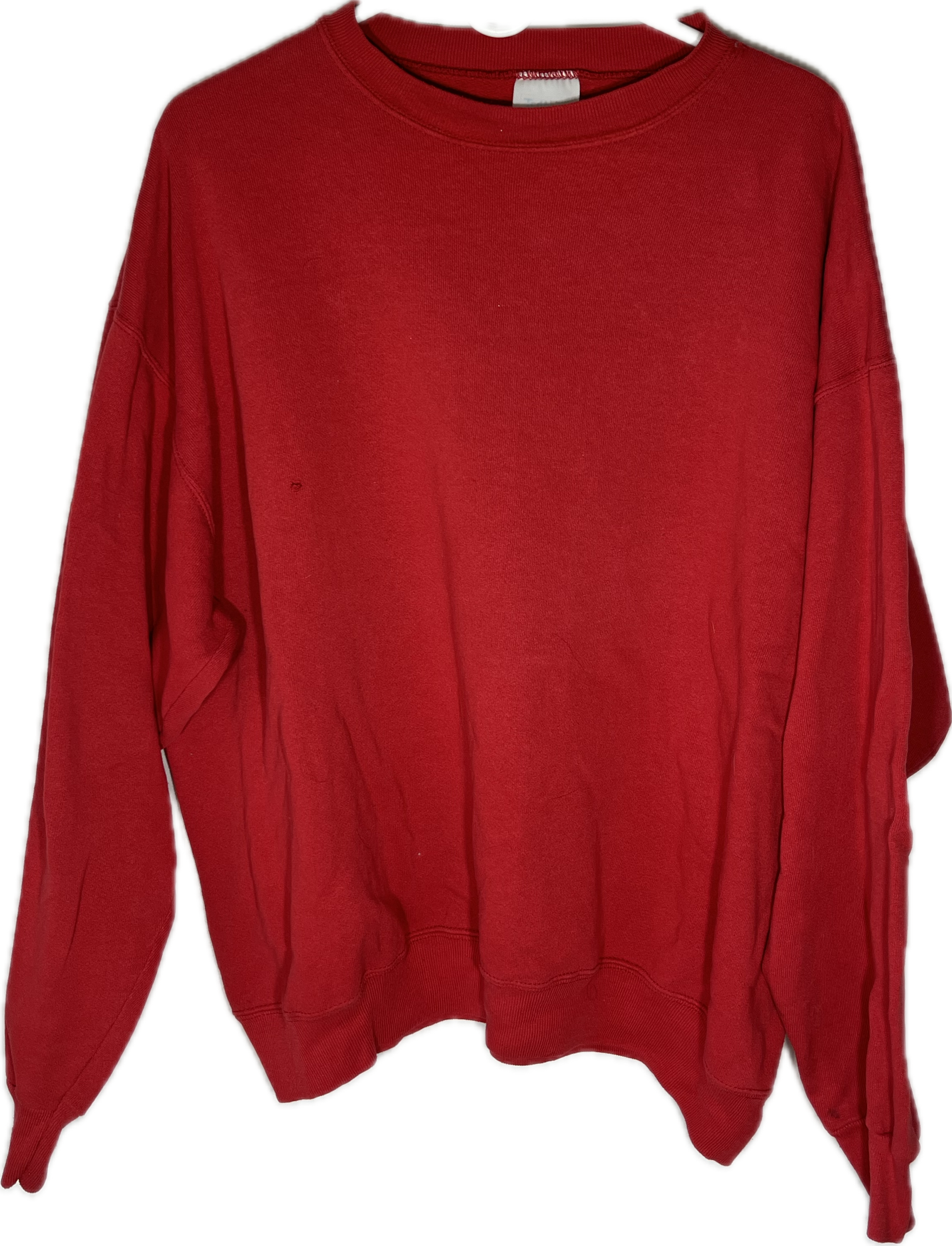 Red crewneck top