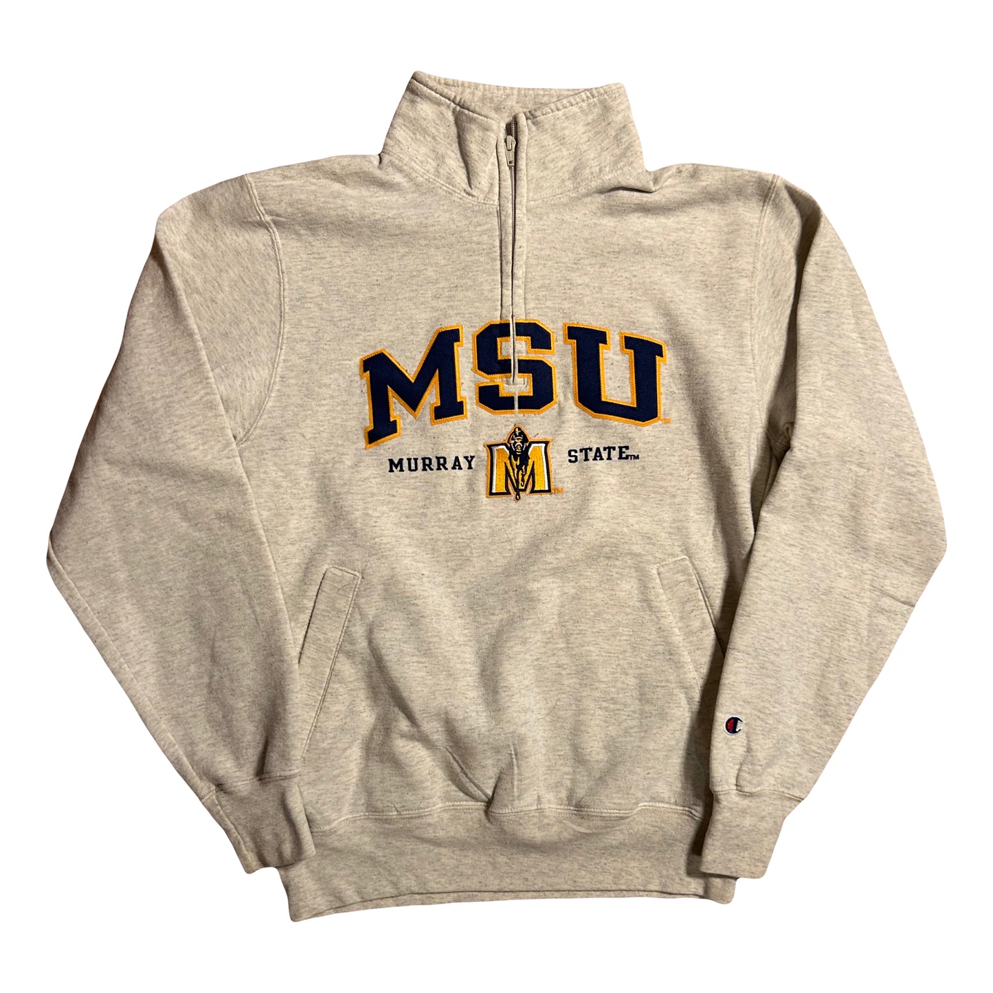 Champion Eco Murray State MSU Quarter Zip Sweatshirt - Small - 19.5” x 24.5”