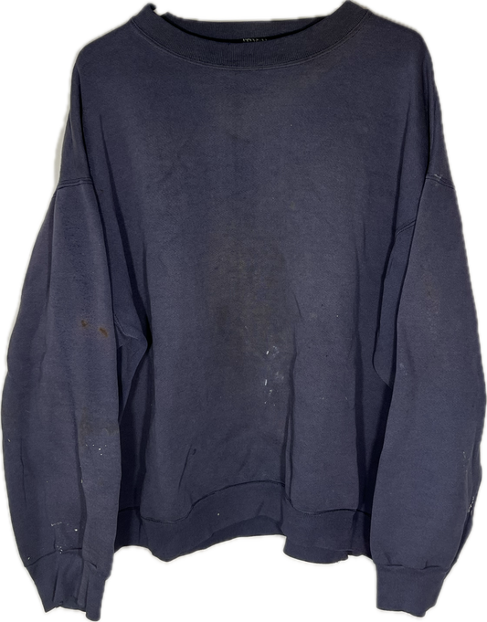 90’s Tultex Blank Navy Crewneck Sweatshirt - XLarge - 27.5” x 26”