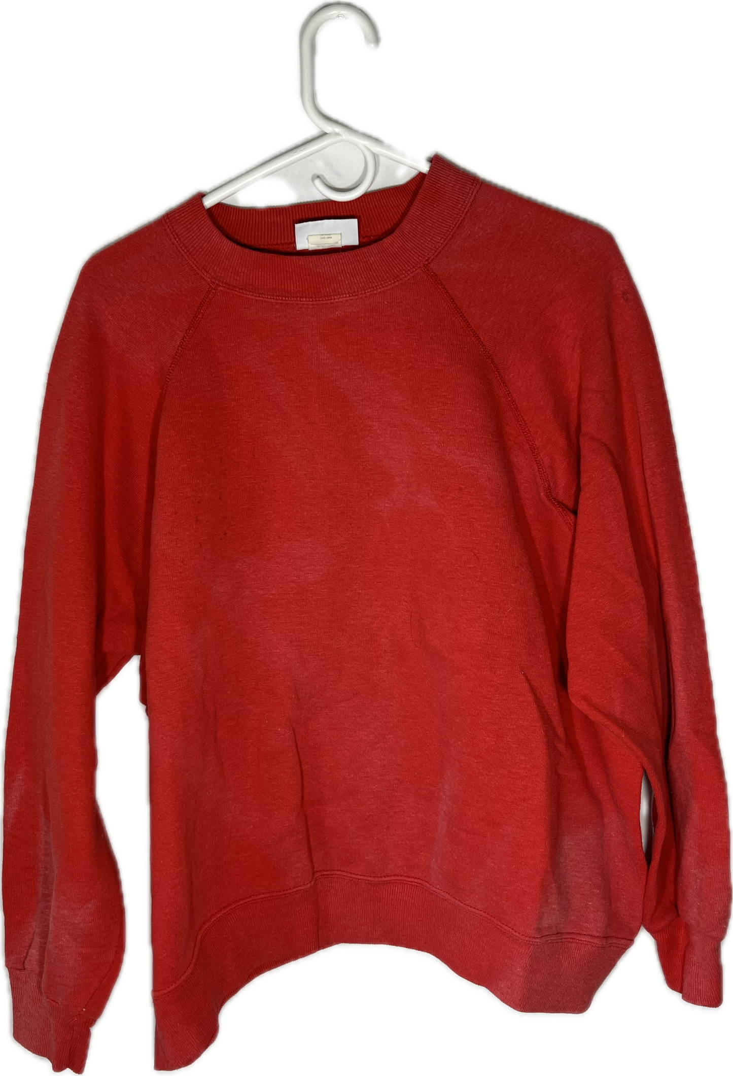 80's Basset Walker Blank Red Boxy Crewneck Sweatshirt - XLarge - 25” x 24”