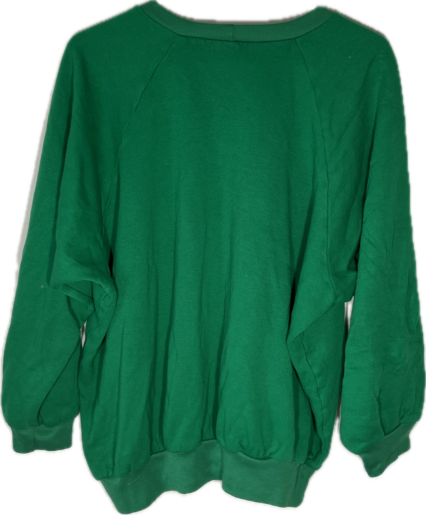 80’s Blank Boxy Green Crewneck Sweatshirt - XLarge - 25.5” x 22.5”