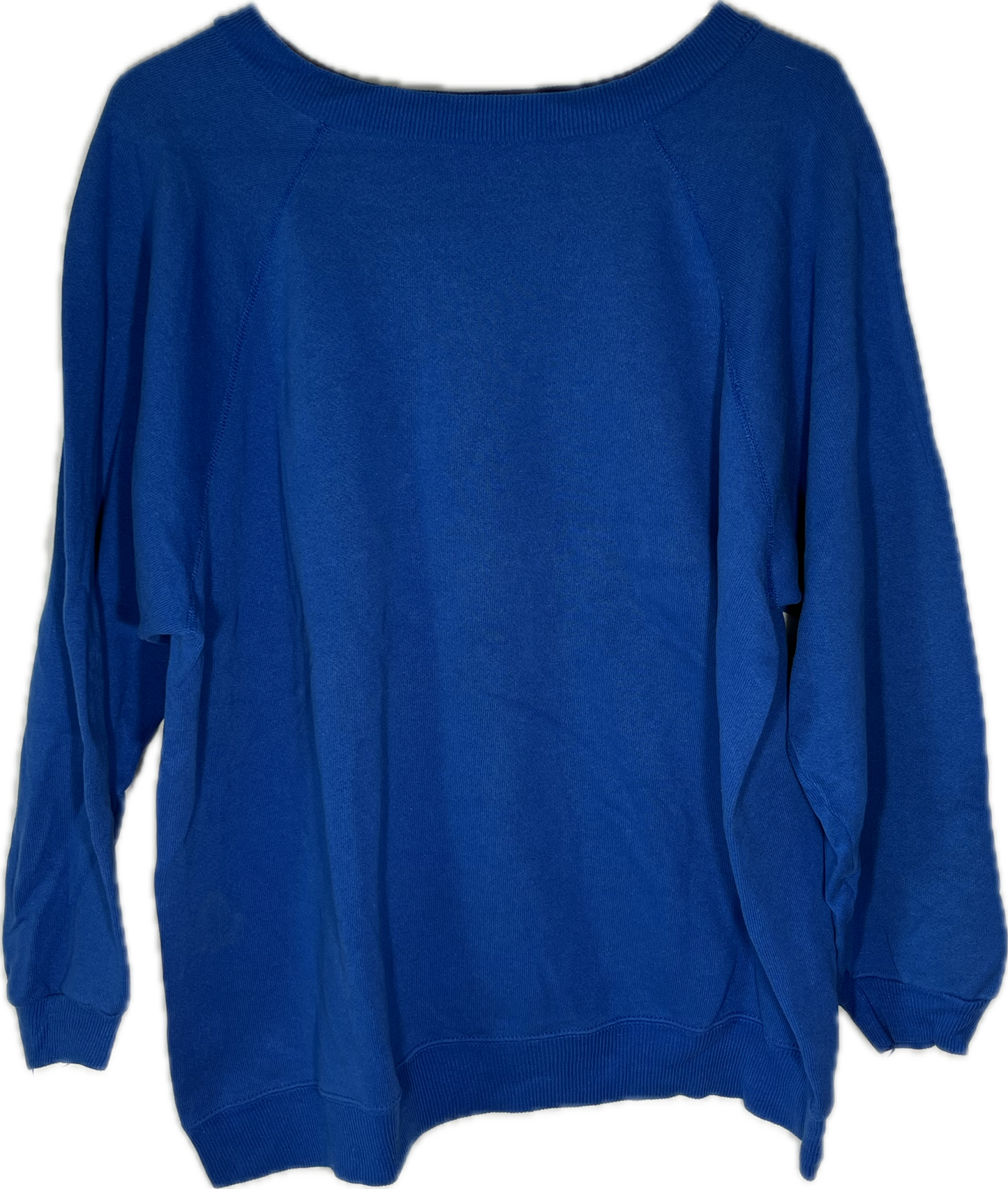 80’s Hanes Blank Blue Boxy Crewneck Sweatshirt - XLarge - 24.5” x 23.5”