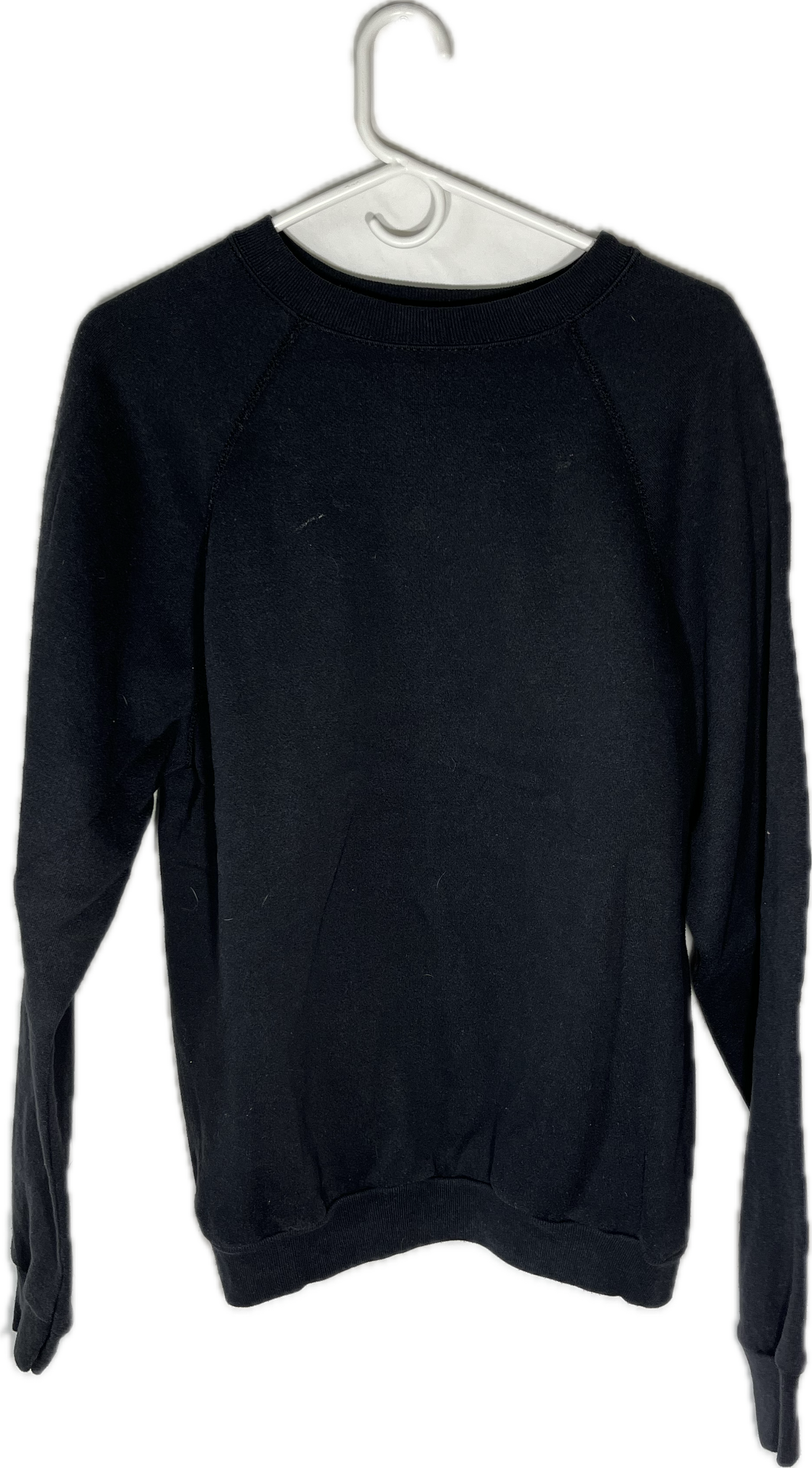 90’s Ultra Fleece Blank Black Crewneck Sweatshirt - Medium - 21.5” x 25”