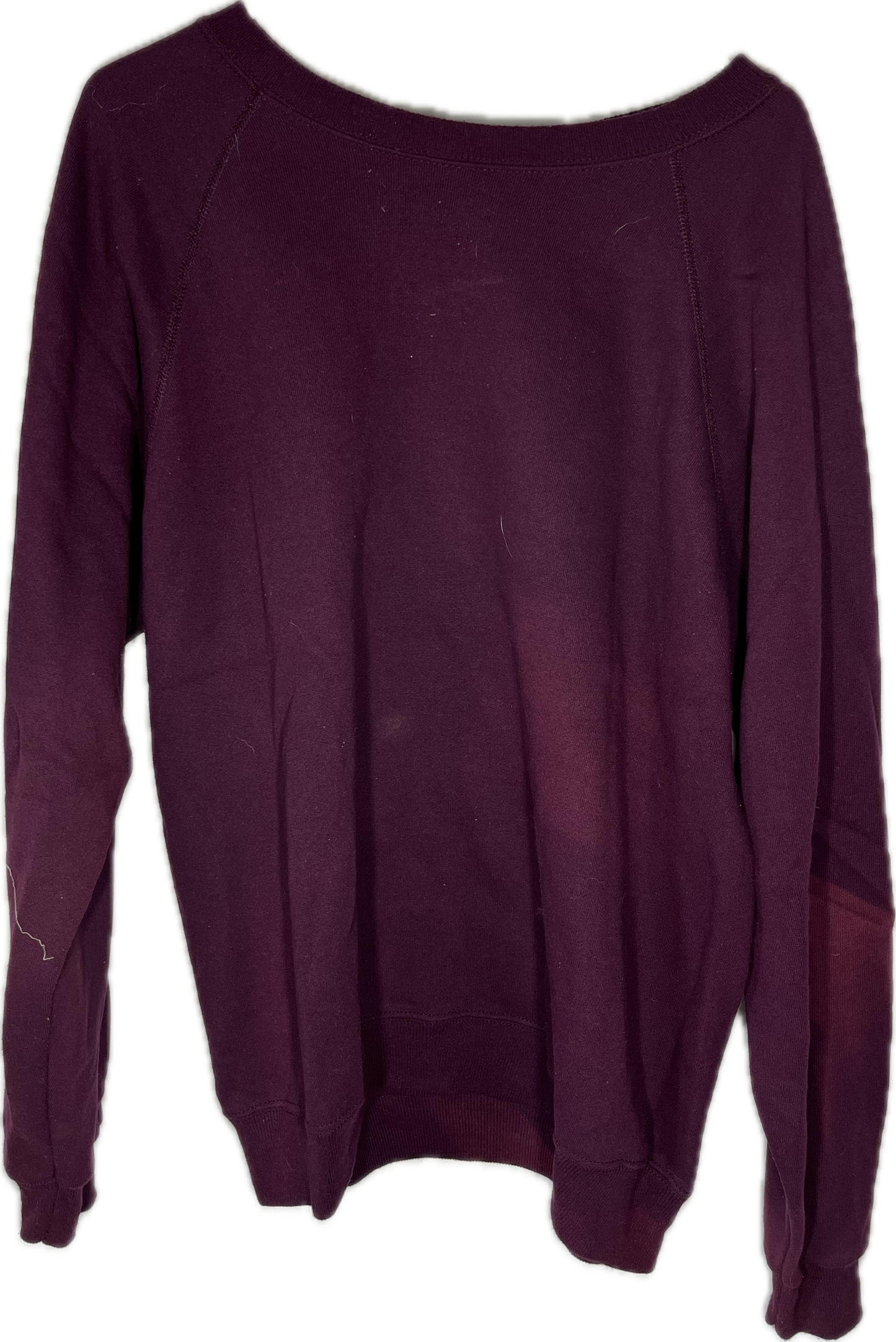 90’s Hanes Blank Plum Crewneck Sweatshirt - Large - 23.5” x 26.5”