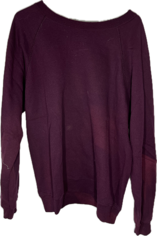 90’s Hanes Blank Plum Crewneck Sweatshirt - Large - 23.5” x 26.5”