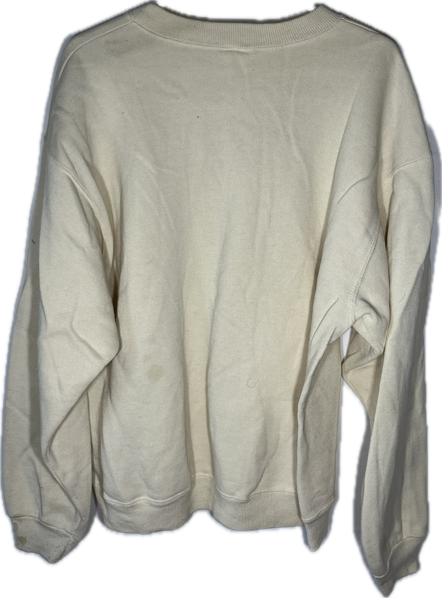 90’s Hanes Blank Cream Crewneck Sweatshirt - XLarge - 24” x 26.5”