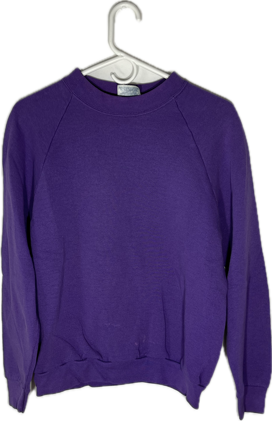 90’s FOTL Blank Purple Crewneck Sweatshirt - Medium - 20” x 23.5”