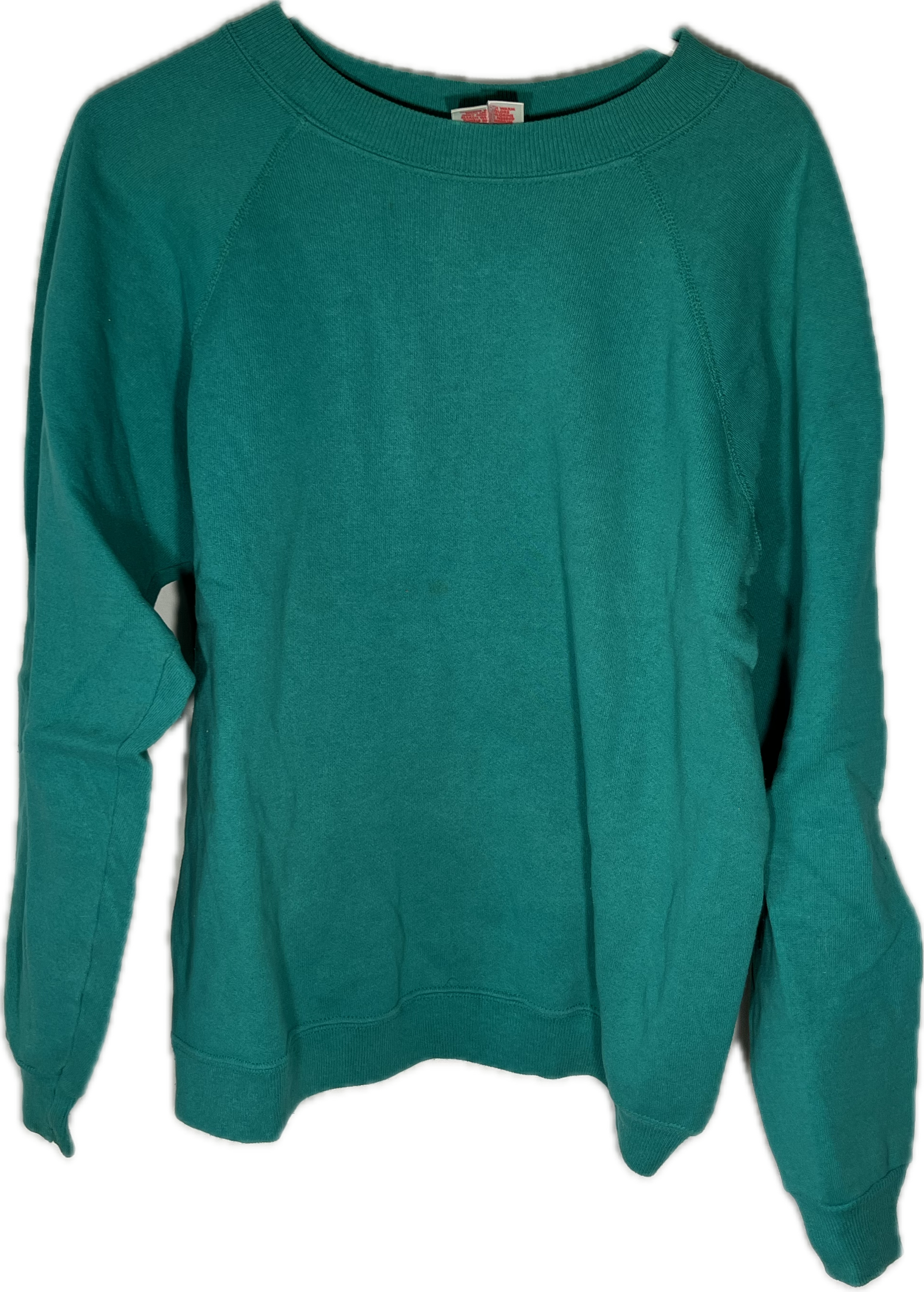 80's Hanes Active Wear Blank Light Turquoise Boxy Crewneck