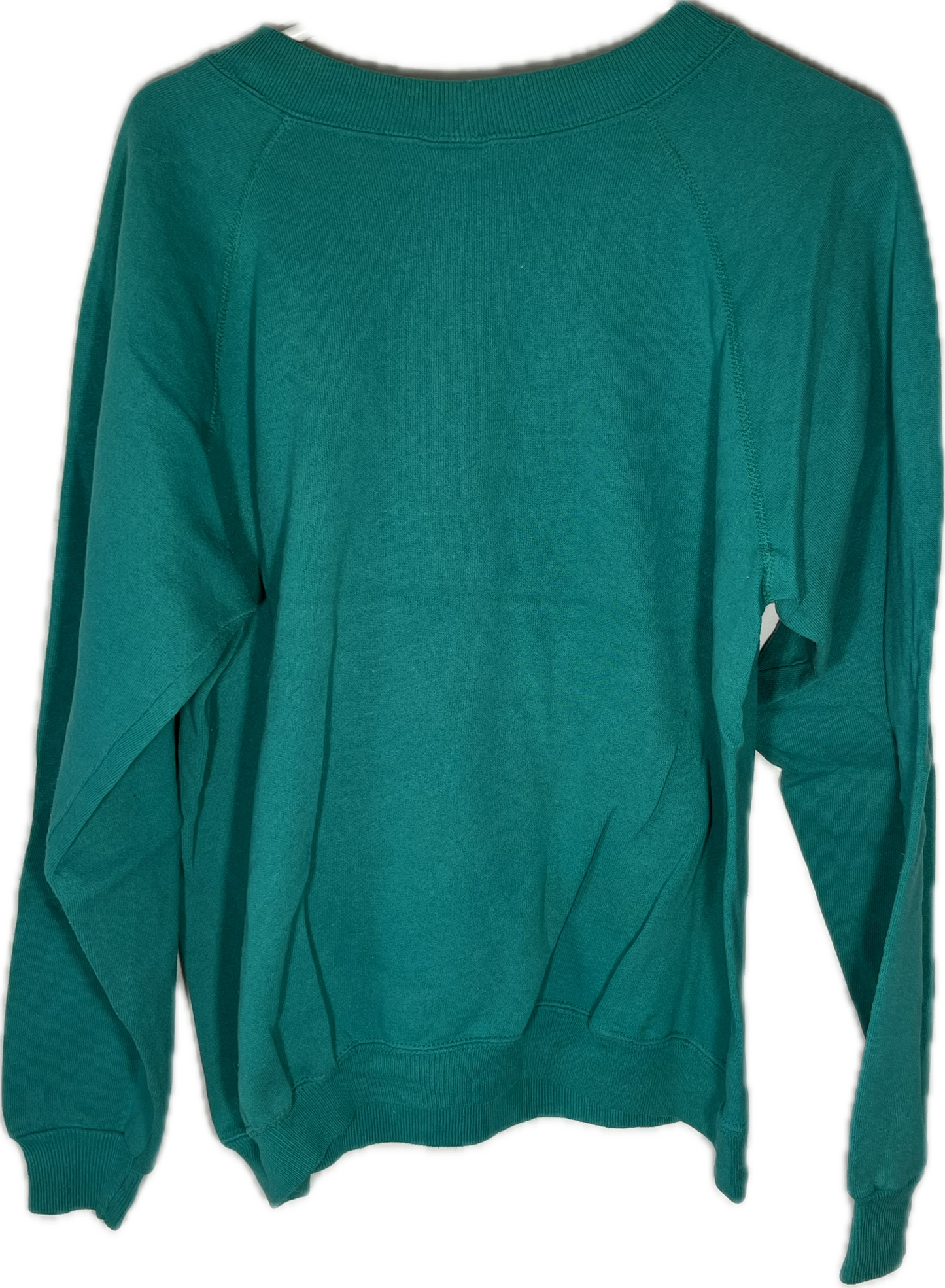 80’s Hanes Active Wear Blank Light Turquoise Boxy Crewneck Sweatshirt - Large - 22.5” x 23”