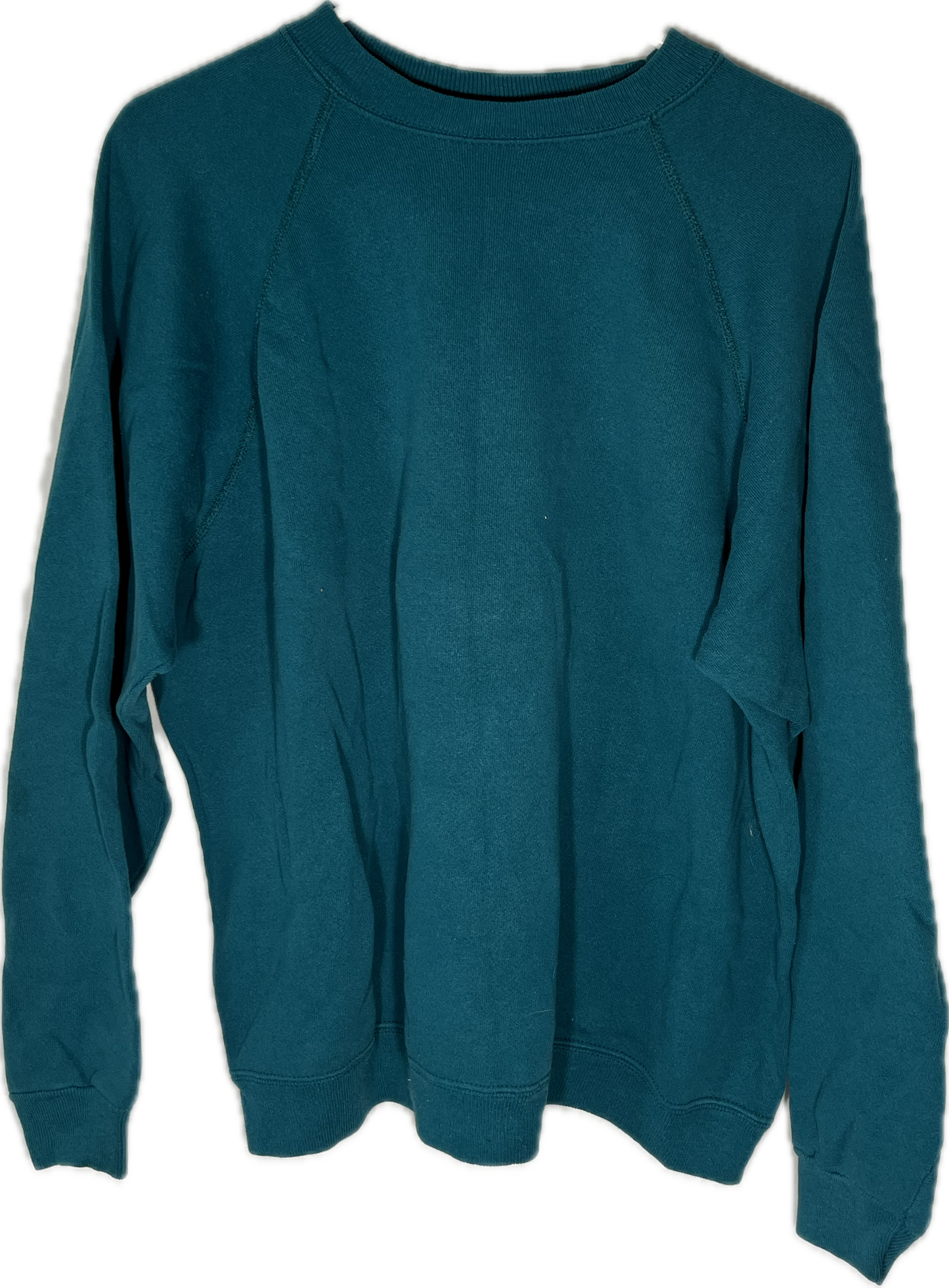 90’s Hanes Her Way Blank Turquoise Boxy Crewneck Sweatshirt - XLarge - 24.5” x 24”