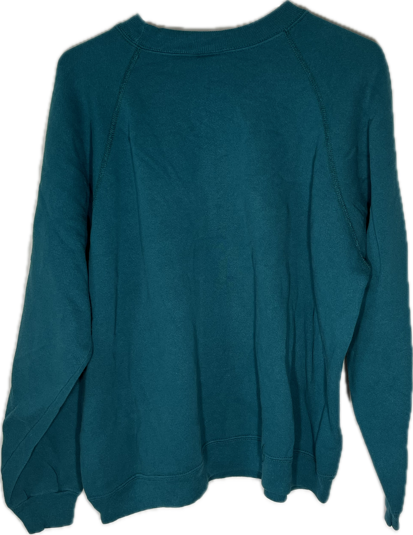 90’s Hanes Her Way Blank Turquoise Boxy Crewneck Sweatshirt - XLarge - 24.5” x 24”