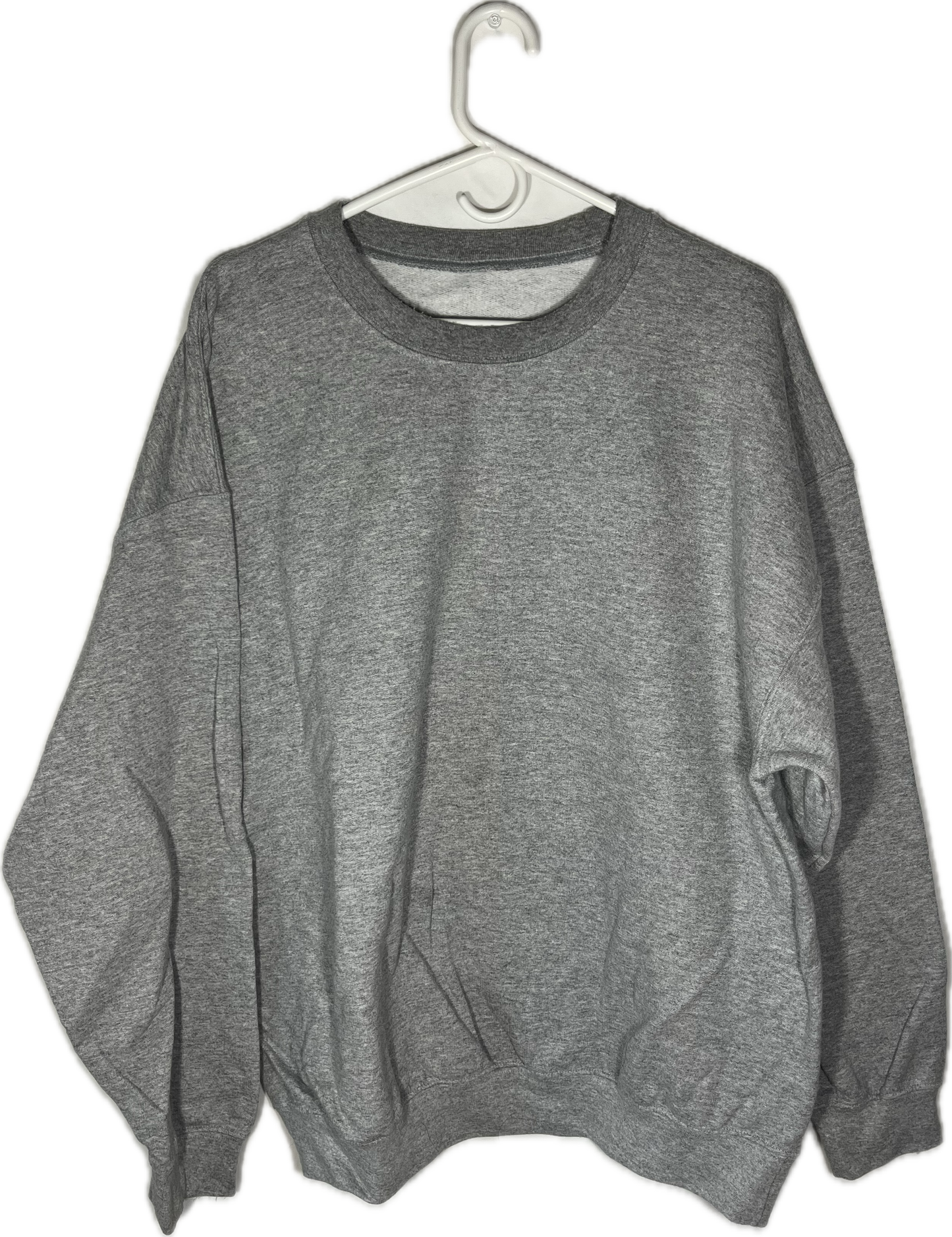 90’s Blank Boxy Grey Crewneck Sweatshirt - XLarge - 26” x 27”