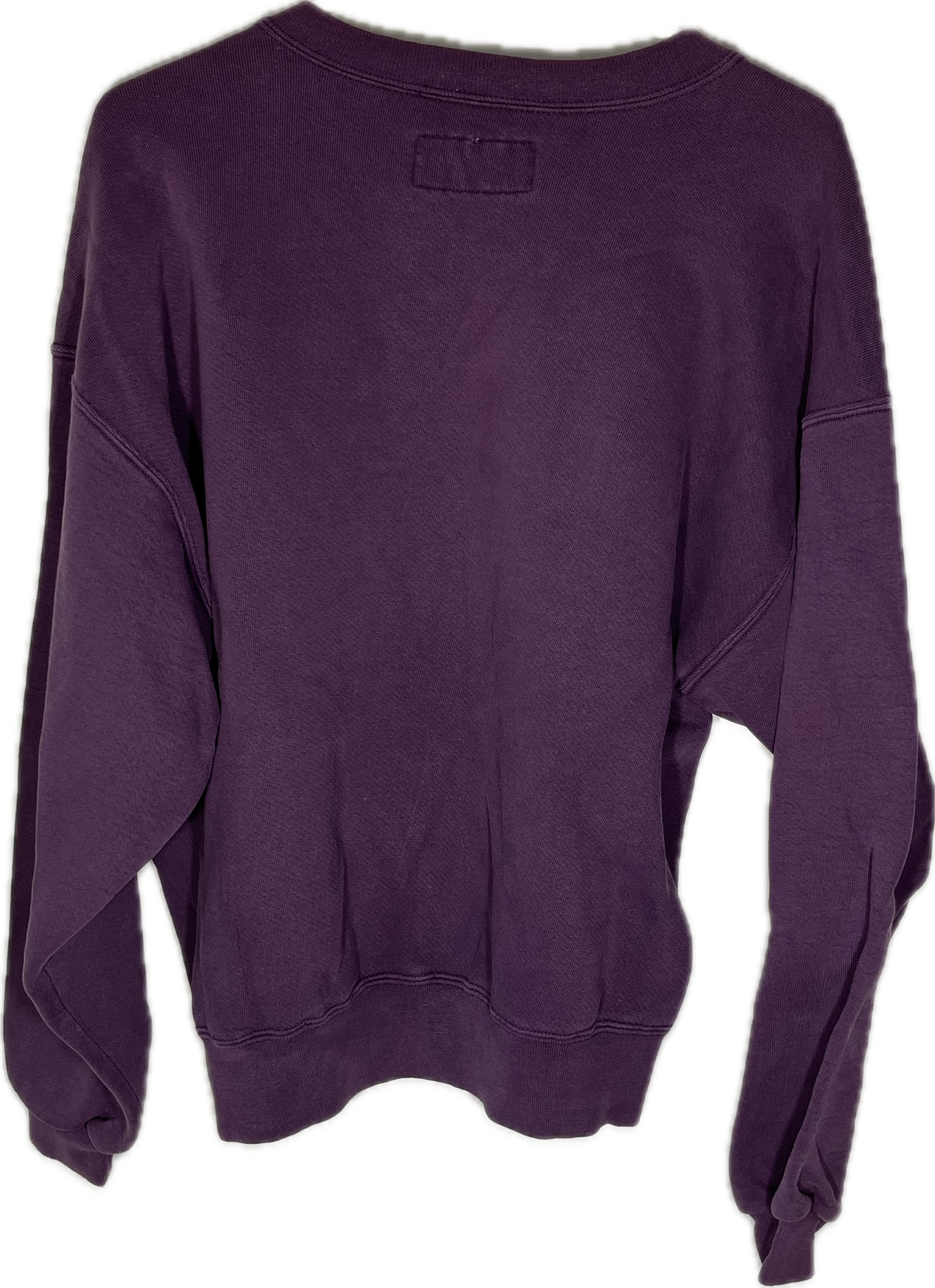 90’s Russell Athletic Blank High Cotton Plum Purple Boxy Crewneck Sweatshirt - XLarge - 24” x 24”