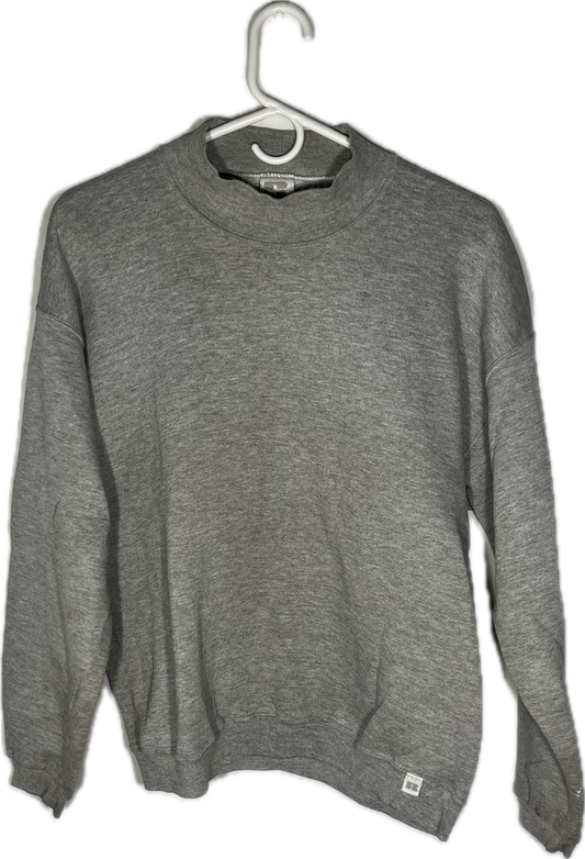 90’s Russell Athletic Blank Grey Crewneck Sweatshirt - Large - 22” x 24.5”