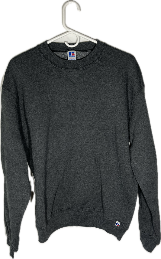 80’s Russell Athletic Blank Grey Crewneck Sweatshirt - Large - 22.5” x 25”