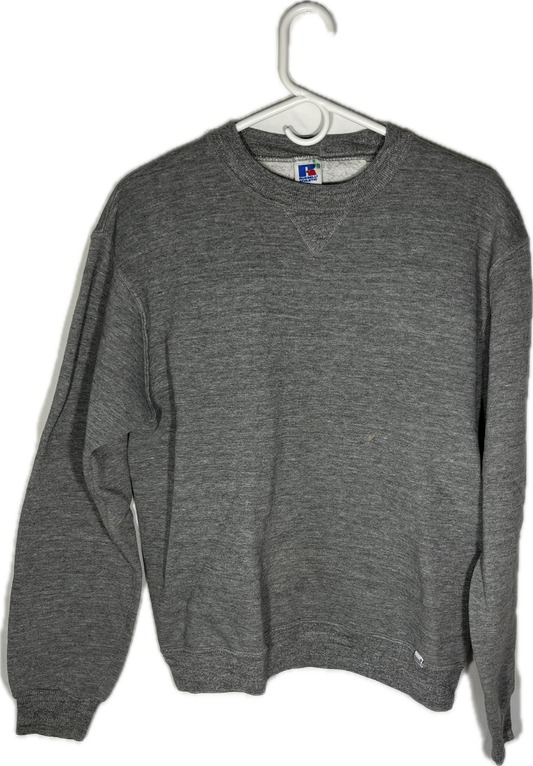 80’s Russell Athletic Blank Grey Crewneck Sweatshirt - Medium - 20” x 24”