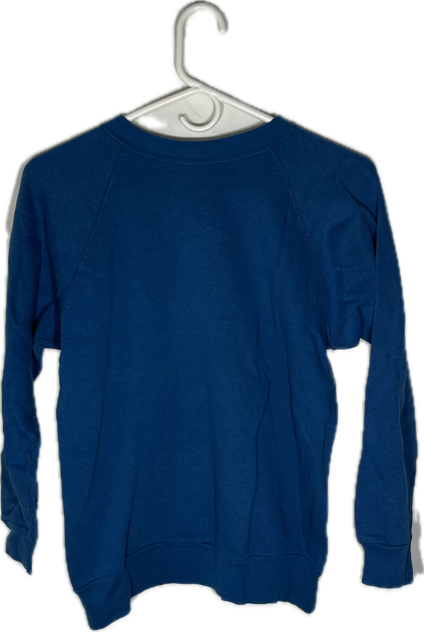 80’s Blank Blue Boxy Crewneck Sweatshirt - Small - 19” x 21”