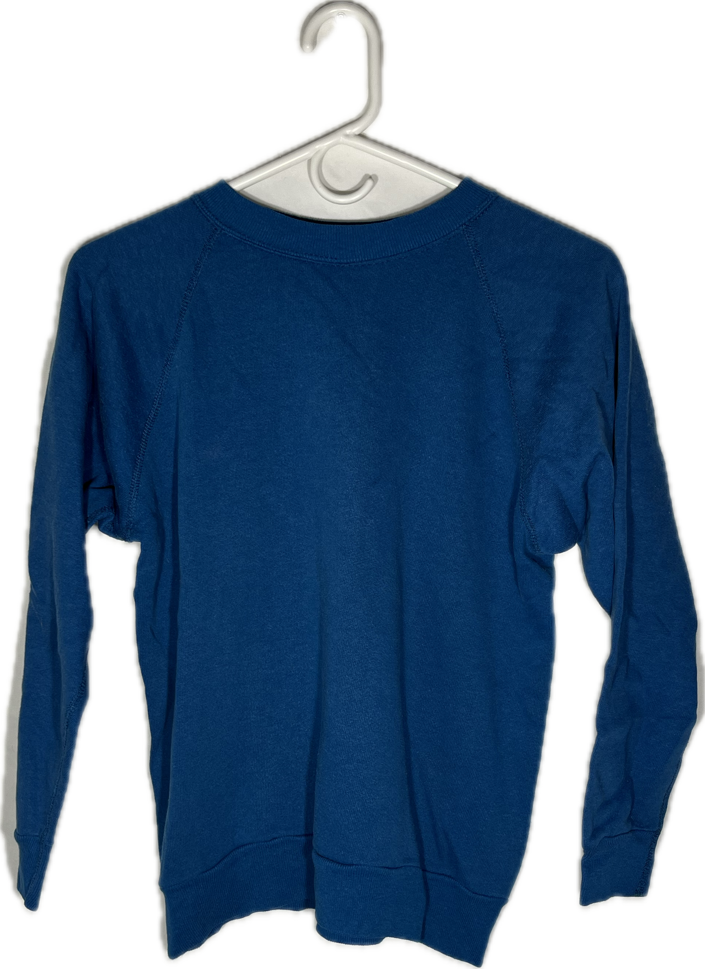 80’s Blank Blue Boxy Crewneck Sweatshirt - Small - 19” x 21”