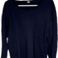 80’s Blank Navy Vneck Crew Sweatshirt - Medium - 21.5” x 23.5”