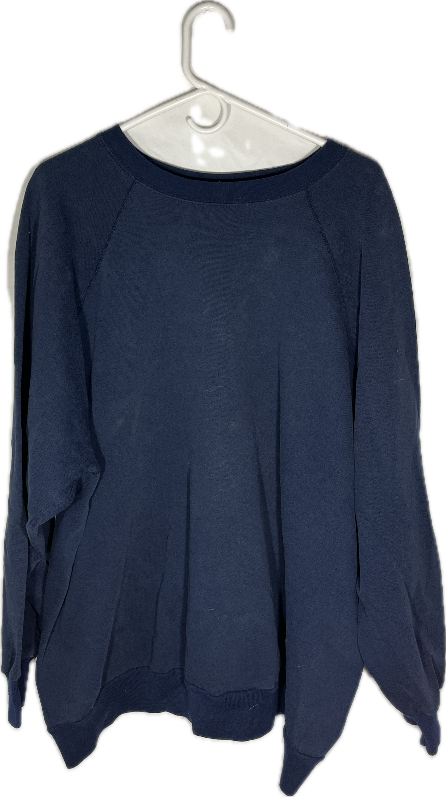 90’s JE Morgan Blank Boxy Navy Crewneck Sweatshirt - Boxy XL - 29.5” x 26”