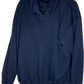 90’s Thermal Blank Boxy Navy Zip Up Hoodie Sweatshirt - XLarge - 26.5” x 27”