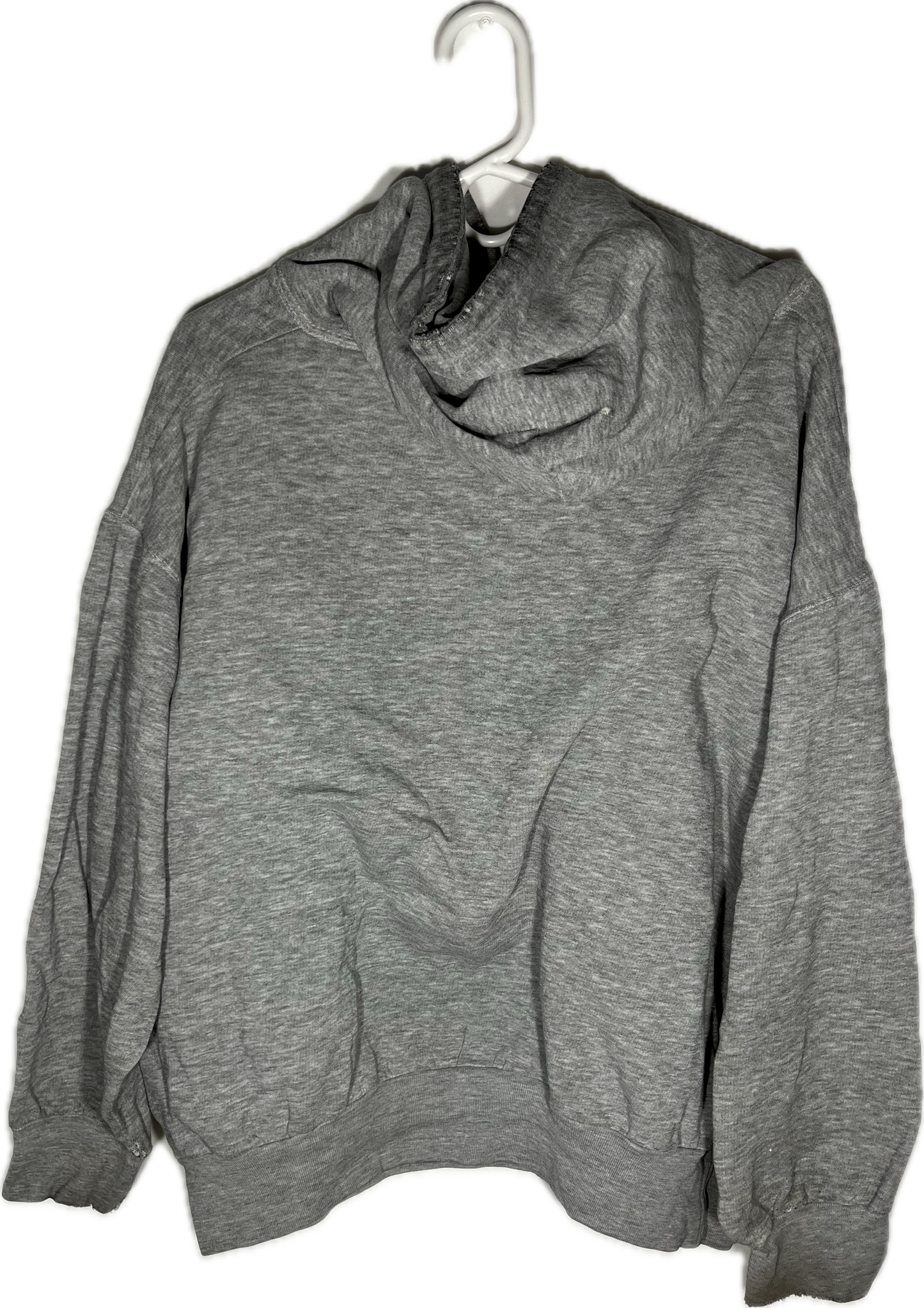 80/90’s Jon Lauren Blank Grey Boxy Hoodie Sweatshirt - XLarge - 26” x 23.5”