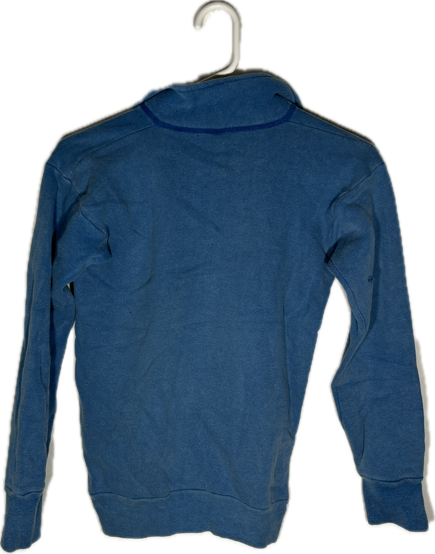 70's Sportswear Blank Blue Quarter Zip Sweatshirt - XSmall - 16” x 21.5”