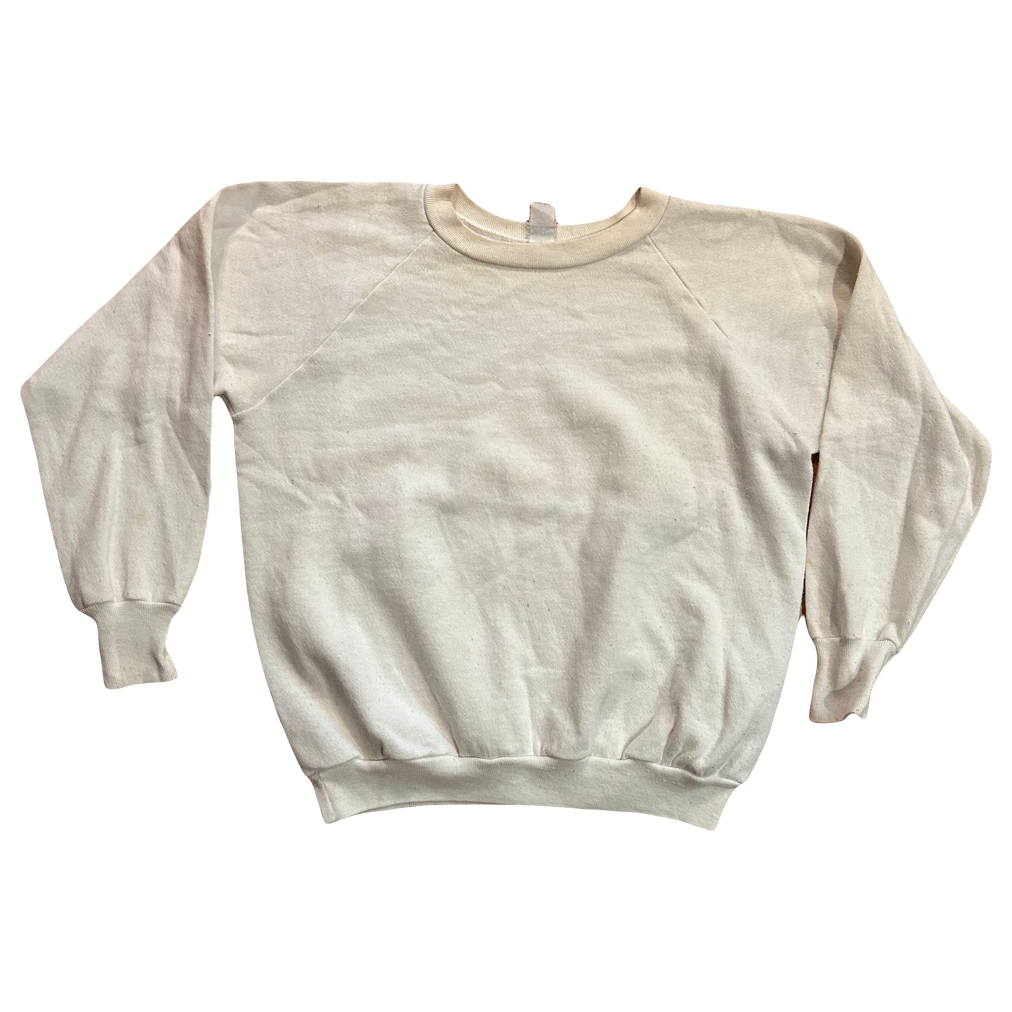 80’s Blank White Healthknit Crewneck Sweatshirt - Boxy Small - 19” x 21”