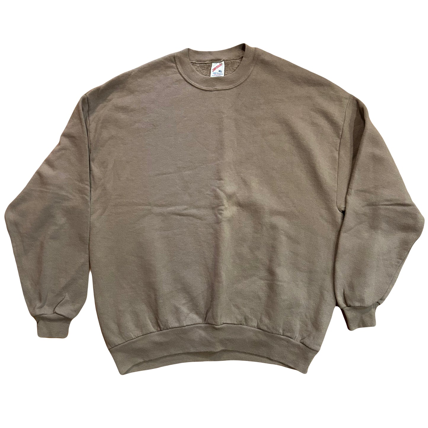 90’s Jerzees Blank Tan Crewneck Sweatshirt - Large - 23” x 27”