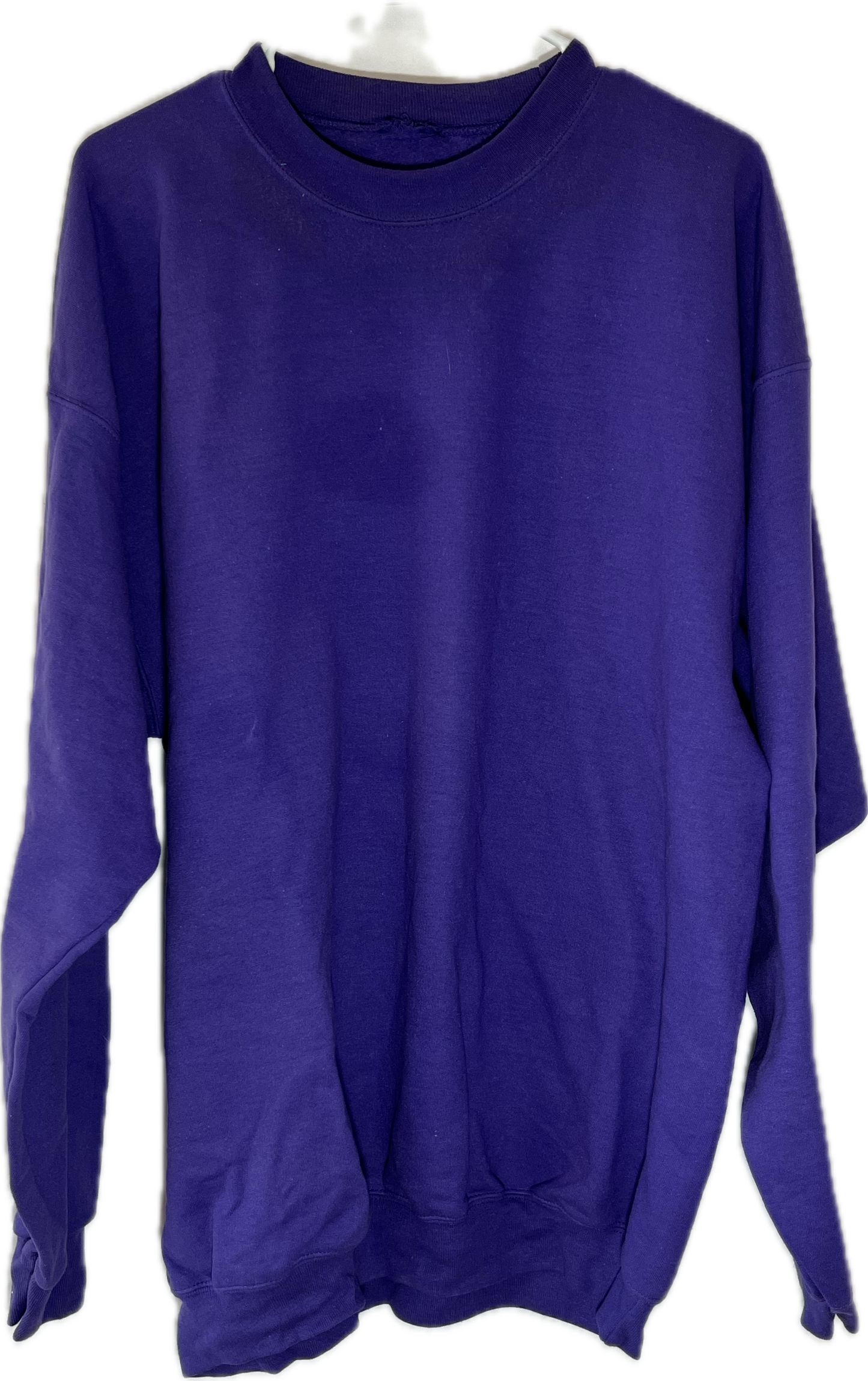 90’s Blank Purple Crewneck Sweatshirt - XLarge - 25” x 31”