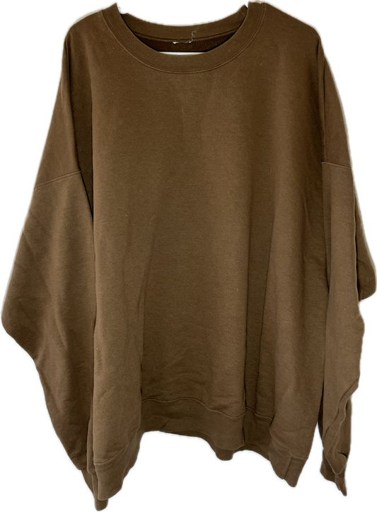 Blank Brown Crewneck Sweatshirt - XLarge - 30.5” x 28”