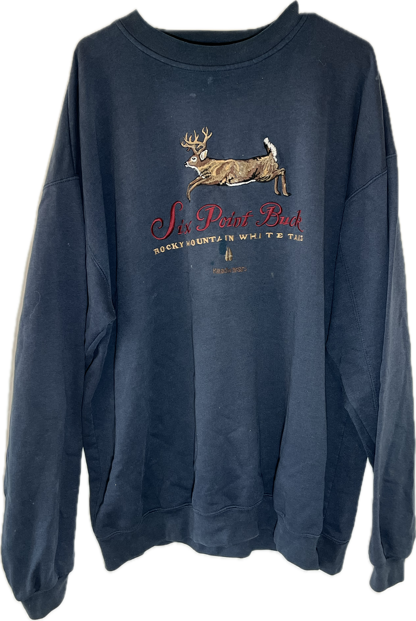 White Tail Buck Rock Mountain Crewneck Sweatshirt - XLarge - 26.5” x 30”