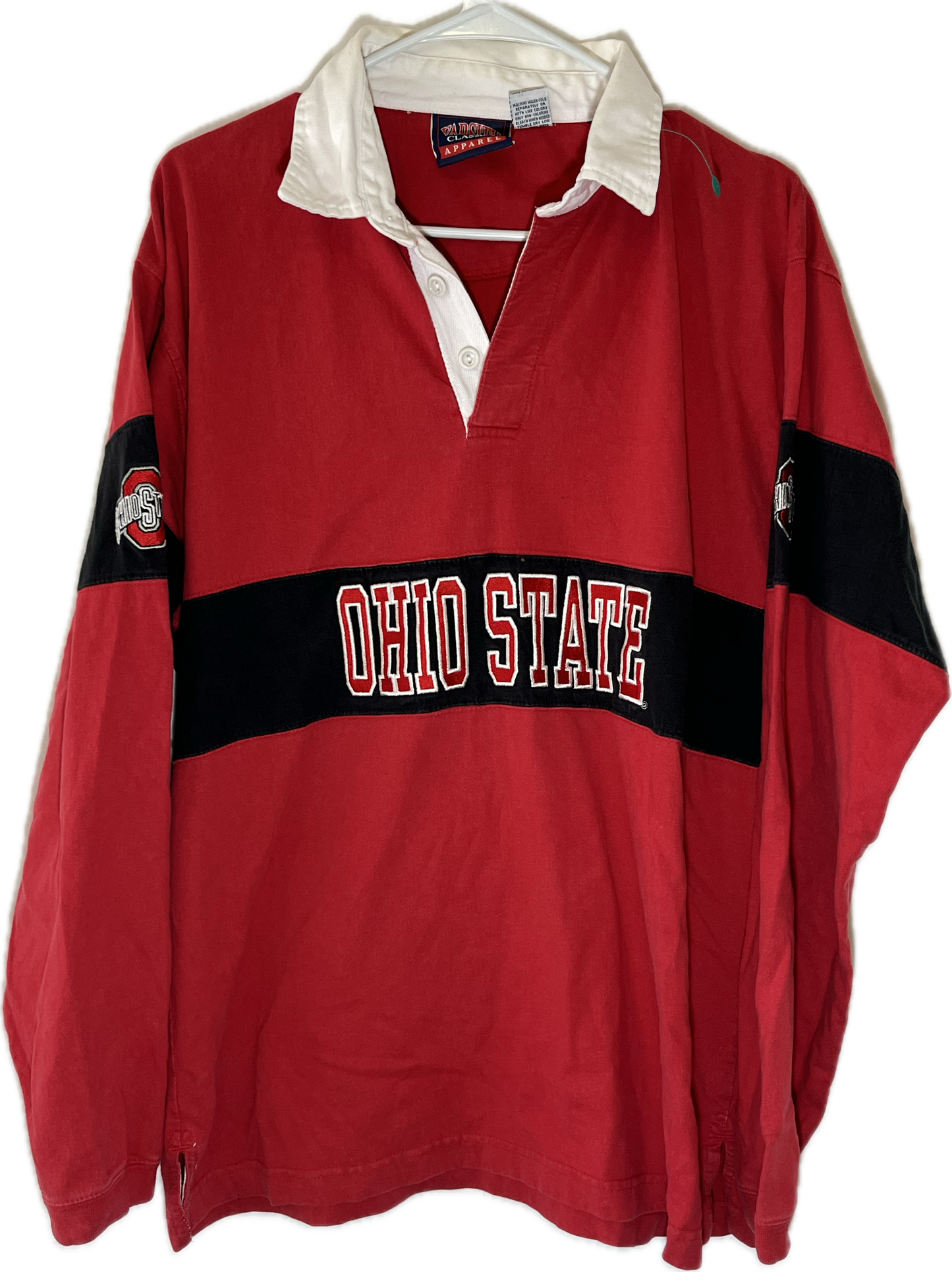 Ohio State Rugby Button Up Shirt - Medium - 21” x 29”