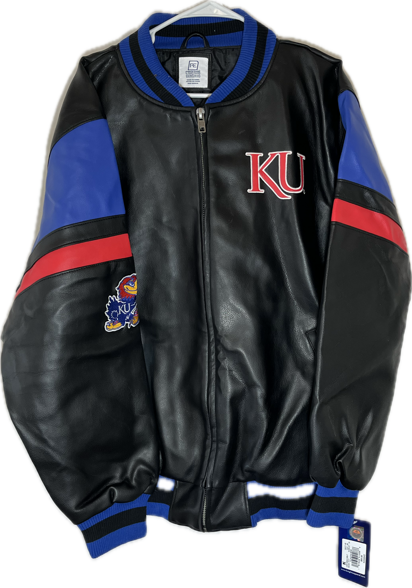 NWT Kansas Jayhawks Varsity Jacket - XLarge - 25.5” x 30”