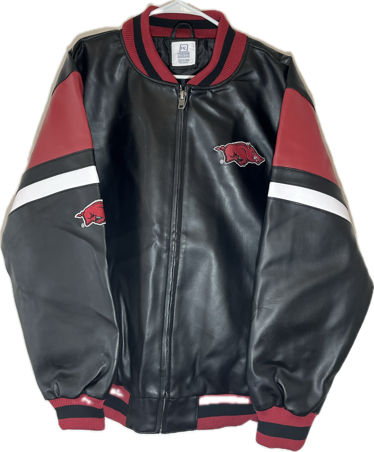 NWT Arkansas Razorbacks Varsity Jacket - XLarge - 25” x 29.5”