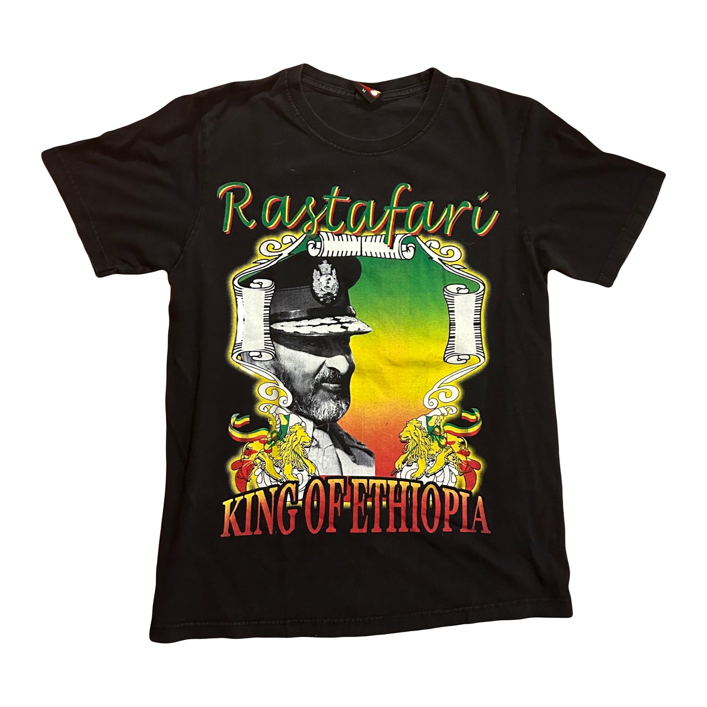 Lion of Judah Rastafarian Rastafari King of Ethiopia Tshirt - Small - 18” x 25.5”