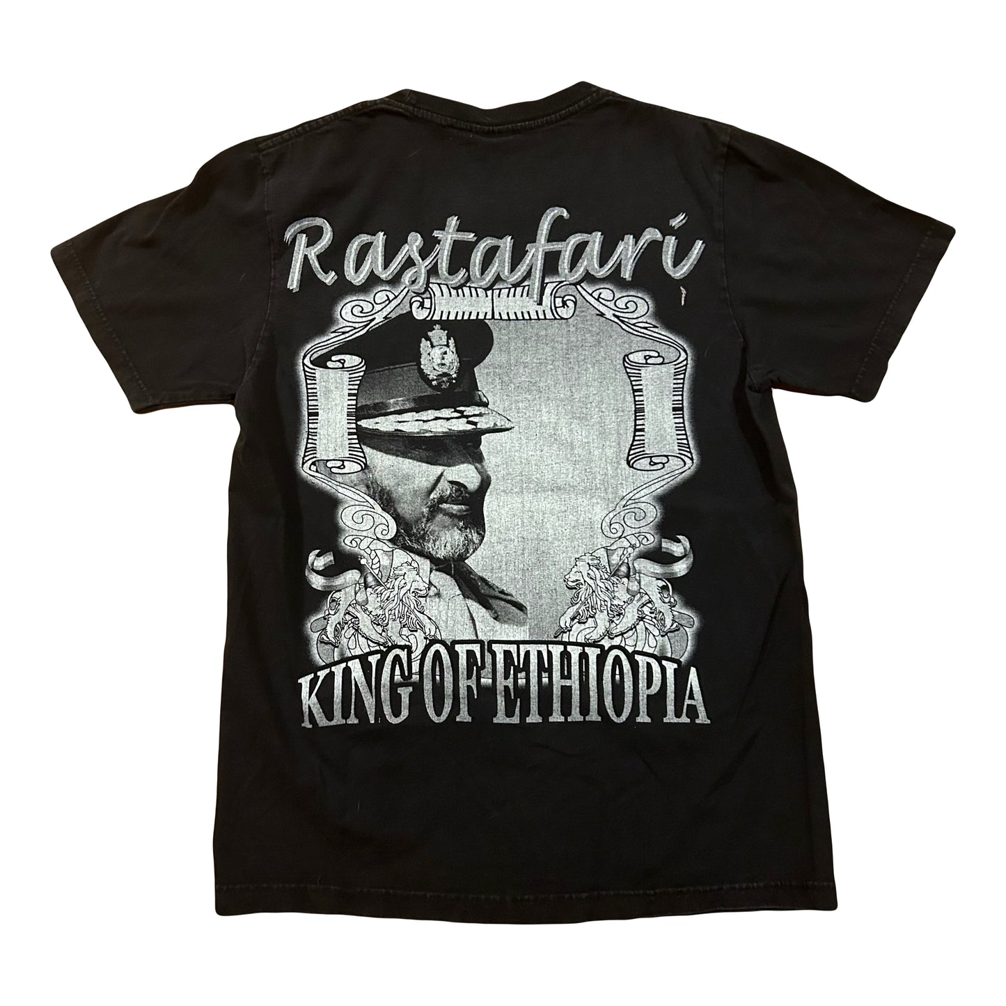 Lion of Judah Rastafarian Rastafari King of Ethiopia Tshirt - Small - 18” x 25.5”