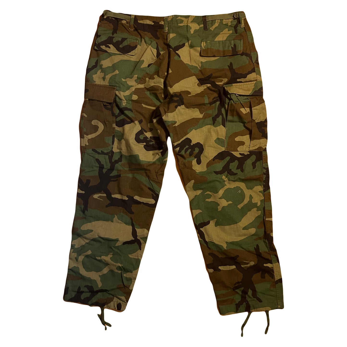 90’s Combat Cargo Trousers Camo Camouflage Pants - Adjustable XLarge - 39”-42” x 30”