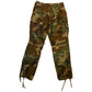 80’s Woodland Camo Hot Weather Cargo Trousers Camouflage Combat Cotton Pants - Adjustable Medium Long - 31-35” x 33”